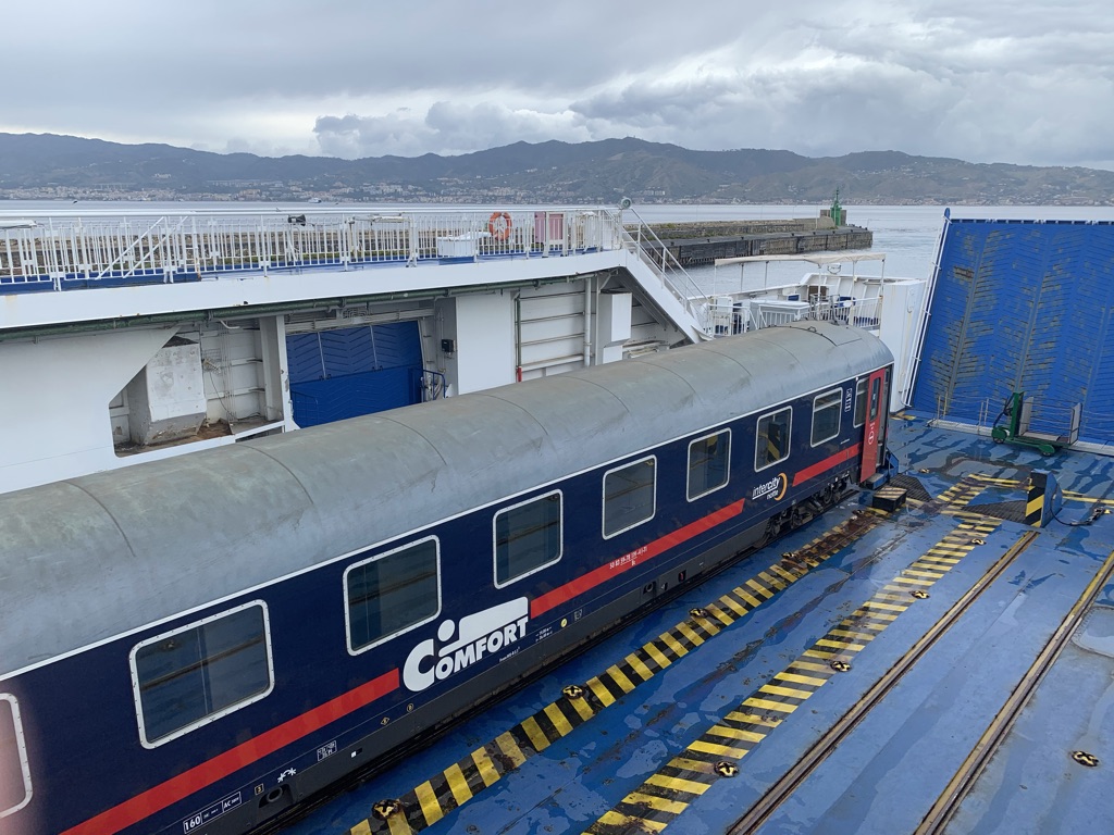 Europe’s Only Train-on-a-Ferry route – Mainland Italy 🇮🇹 to Sicily 🇮🇹 overnight