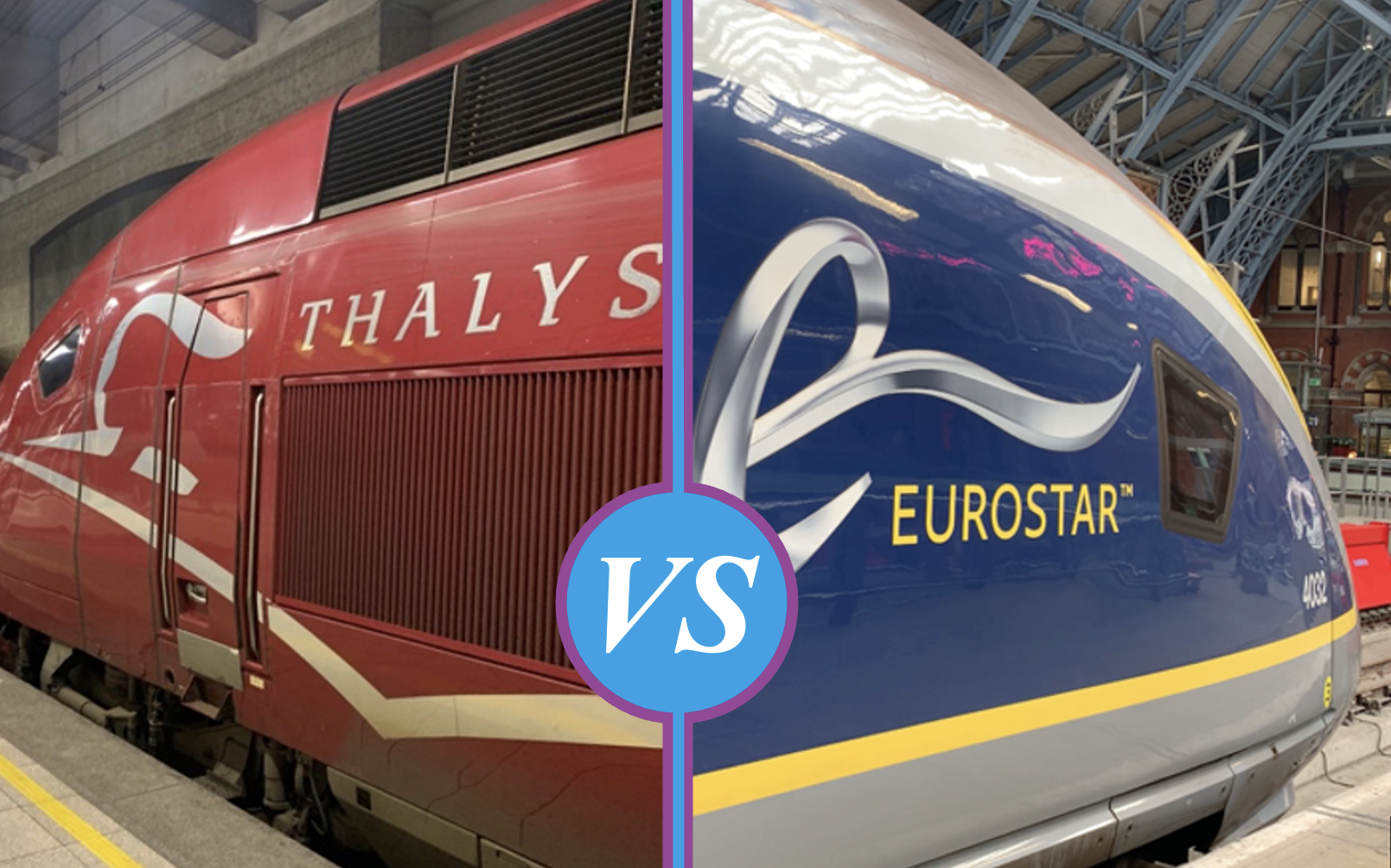 The best of both: Eurostar Business Premier 🔵 vs Thalys Premium 🔴