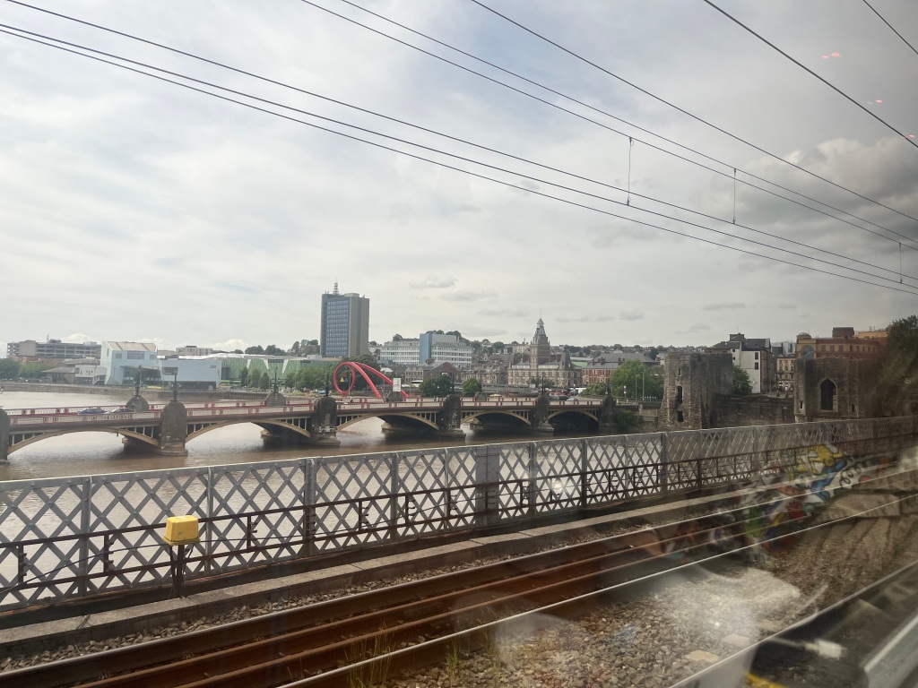Crossing the river Severn into Newport