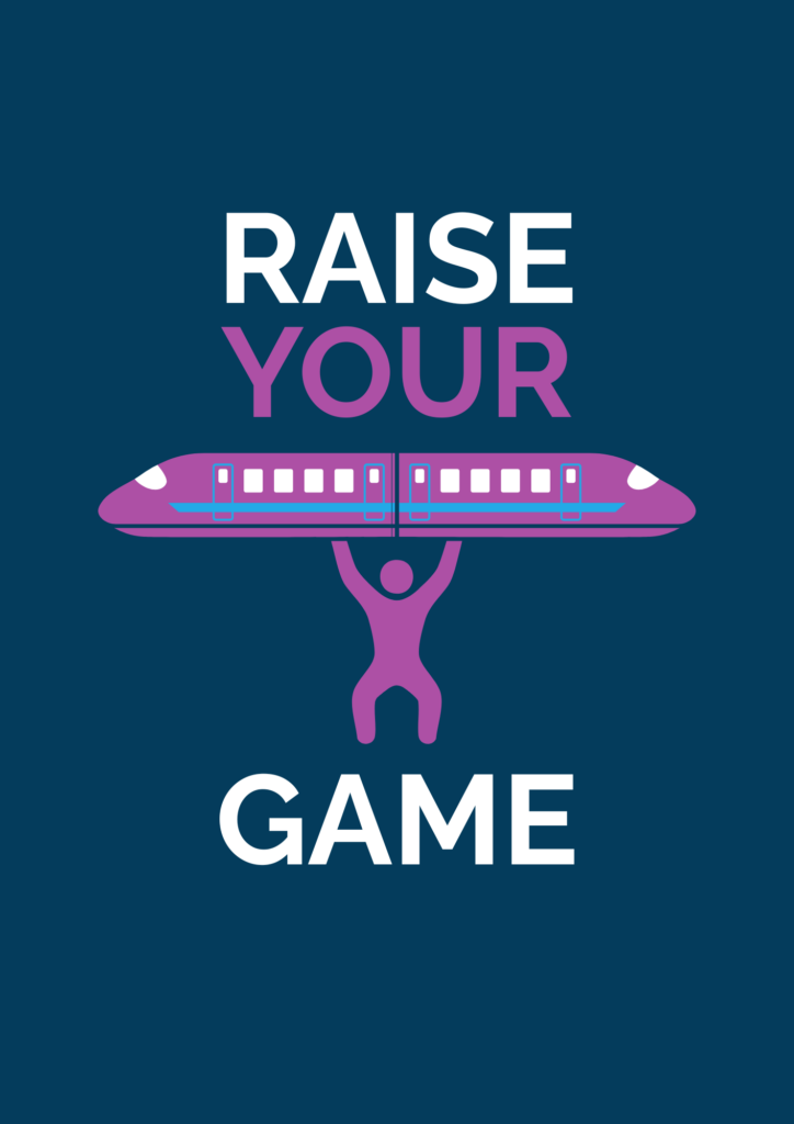Rail-Away Raise Your Game Logo
